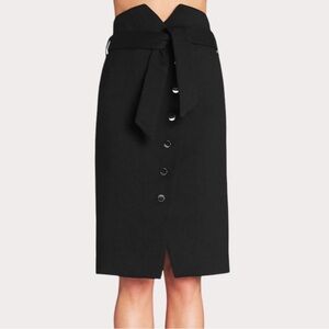 🖤 IRO Maddy Black Button-Front Skirt – Size 40 🖤